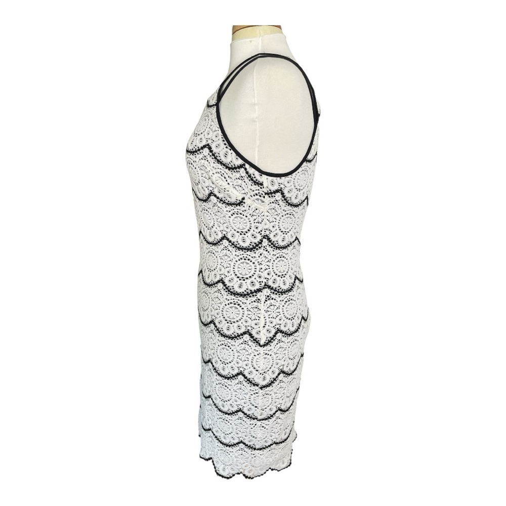 Guess Black and White Lace Mini Dress - Picture 3 of 6